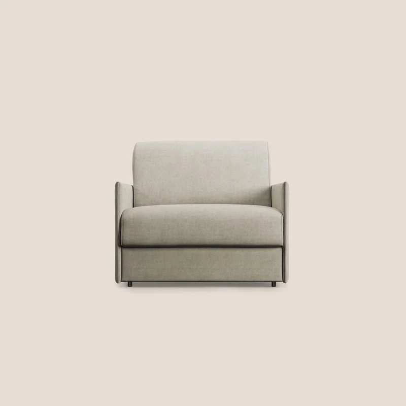 Evans fauteuil convertible en tissu imperméable T02 crème