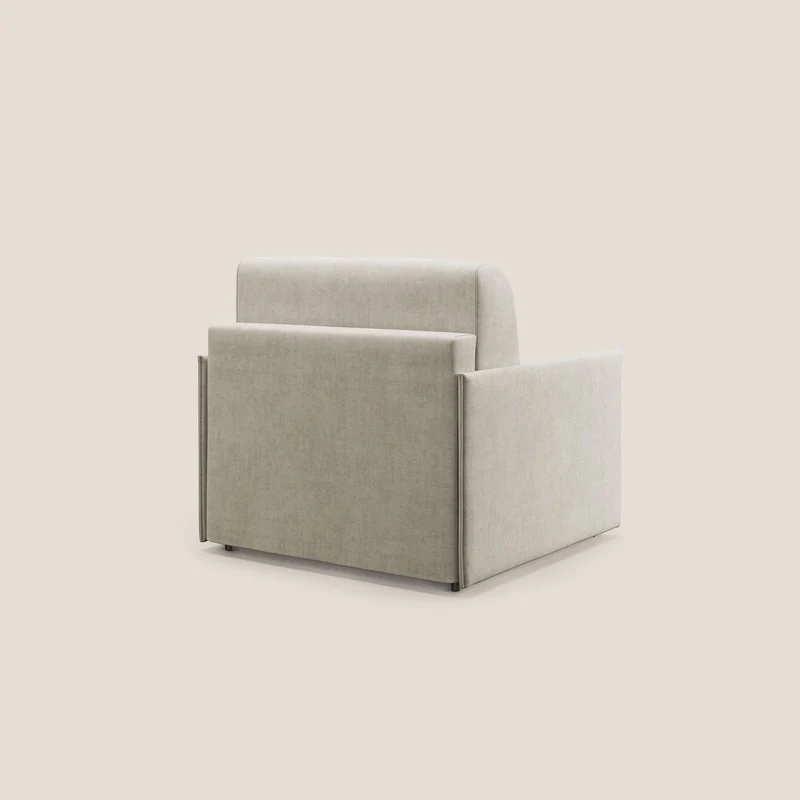 Evans fauteuil convertible en tissu imperméable T02 crème