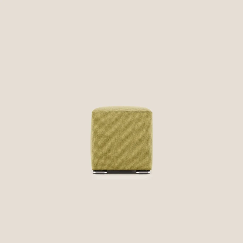 Cube pouf en tissu doux détachable T05 jaune