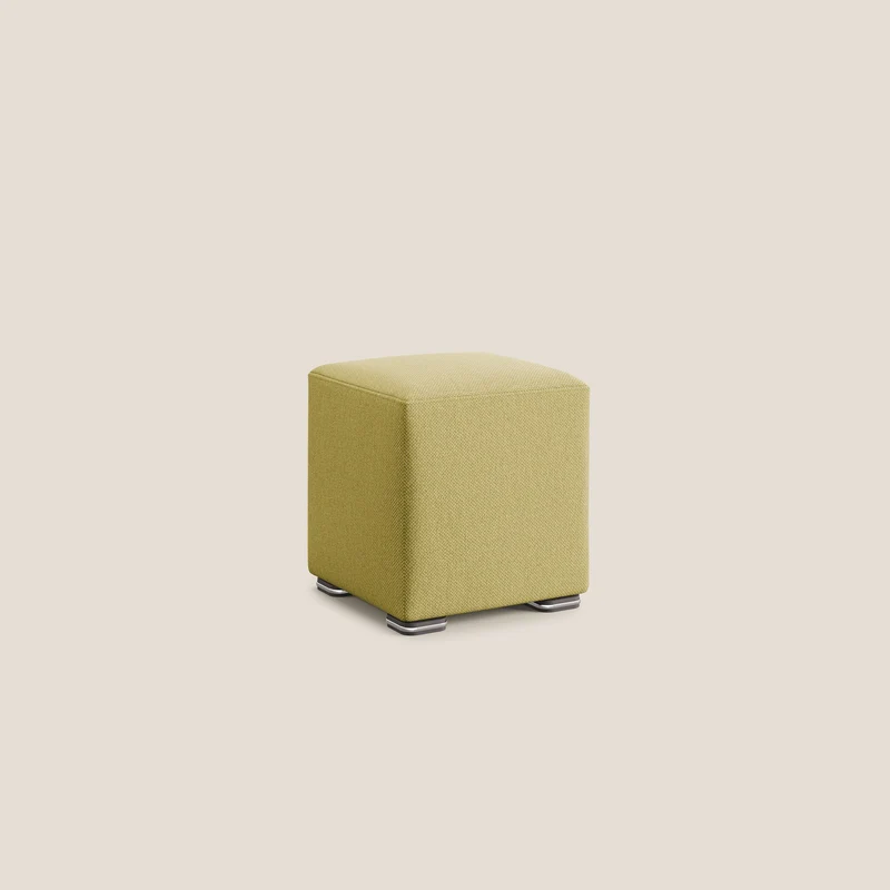 Cube pouf en tissu doux détachable T05 jaune