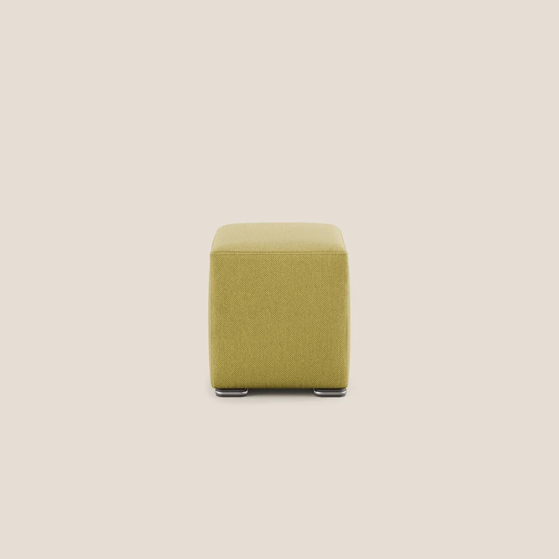 Cube pouf en tissu doux détachable T05 jaune