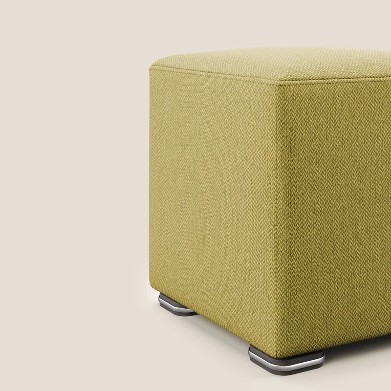 Cube pouf en tissu doux détachable T05 jaune