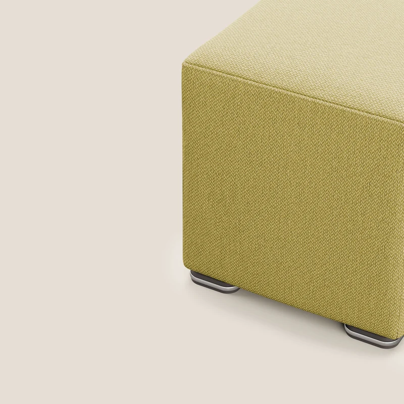 Cube pouf en tissu doux détachable T05 jaune