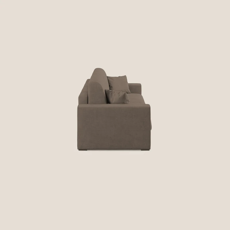 Best canapé-lit double en tissu imperméable T02 marron