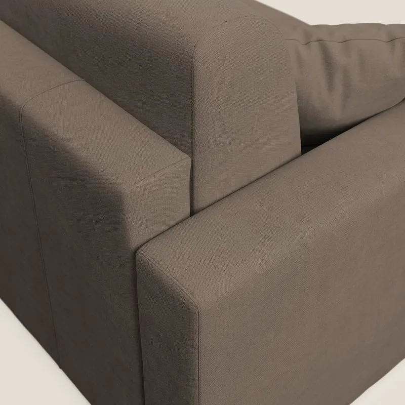 Best canapé-lit double en tissu imperméable T02 marron