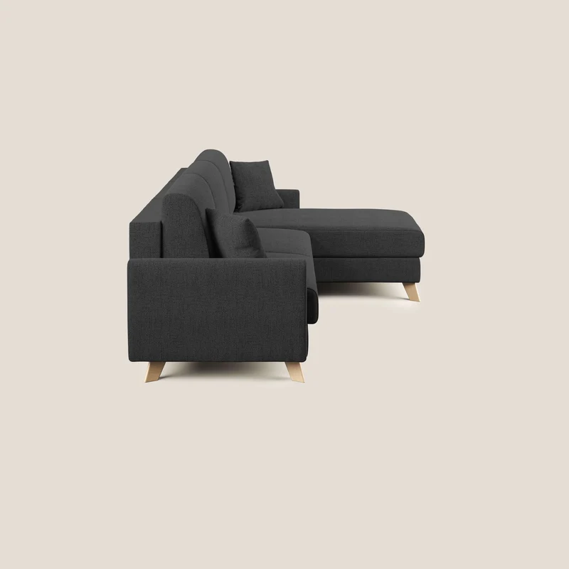 Edgar canapé-lit d’angle en tissu Felis imperméable T03 anthracite