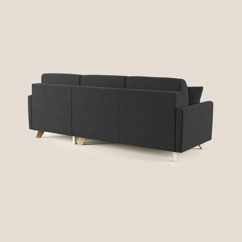 Edgar canapé-lit d’angle en tissu Felis imperméable T03 anthracite