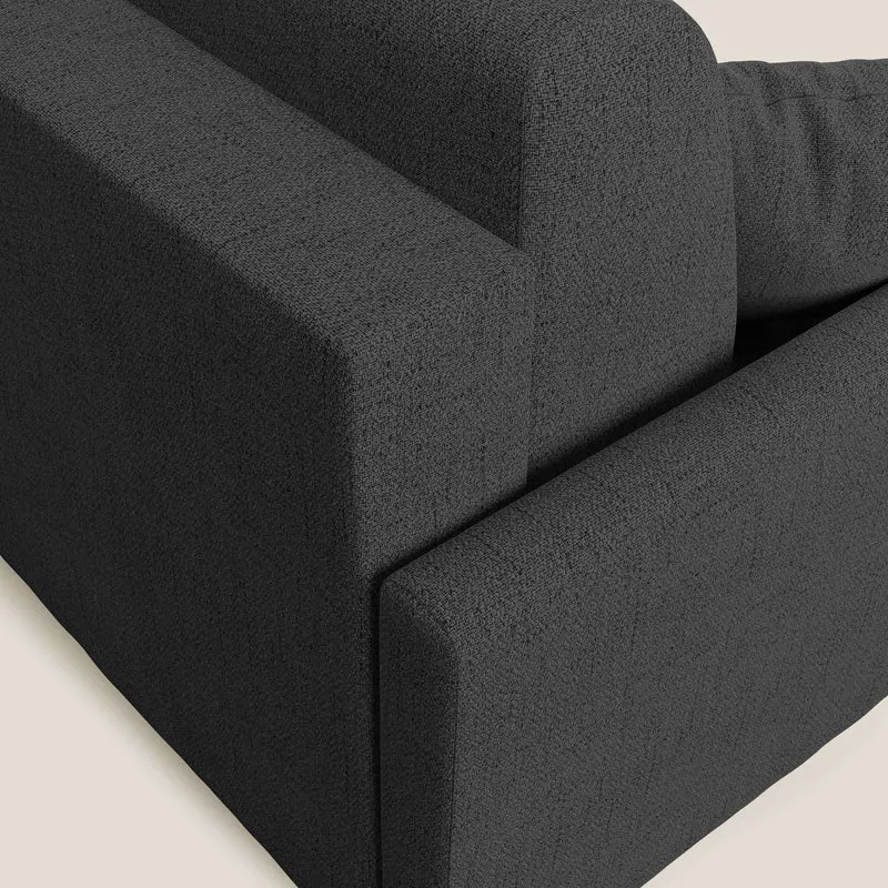 Edgar canapé-lit d’angle en tissu Felis imperméable T03 anthracite