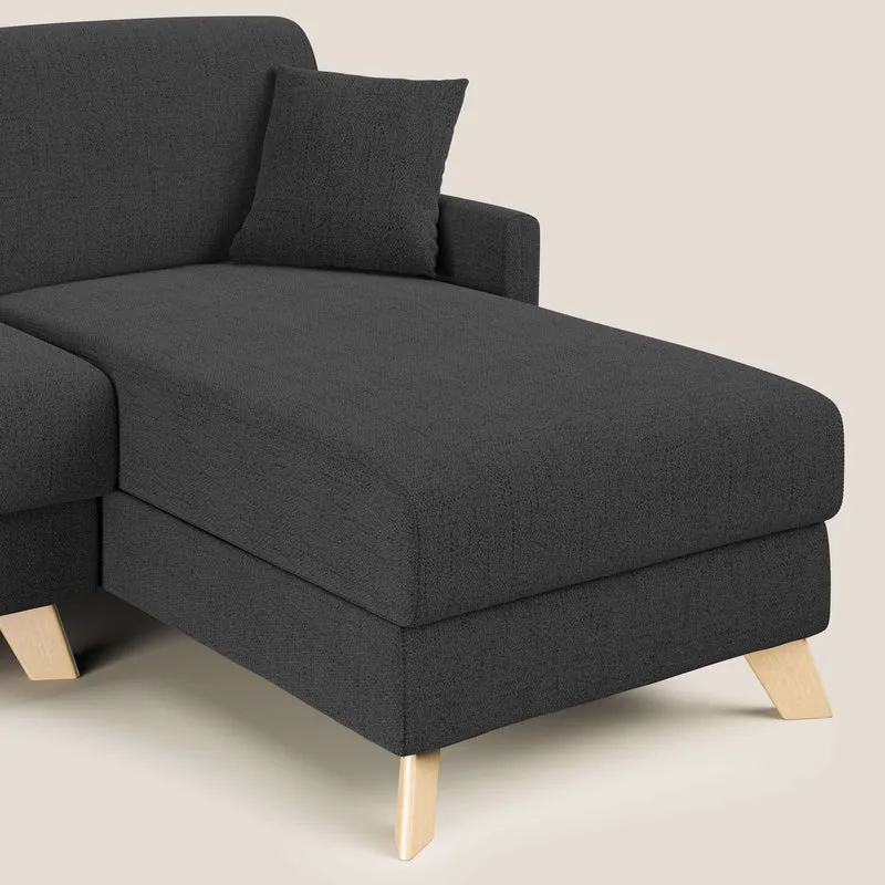 Edgar canapé-lit d’angle en tissu Felis imperméable T03 anthracite