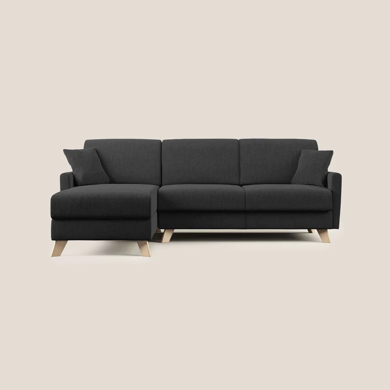 Edgar canapé-lit d’angle en tissu Felis imperméable T03 anthracite
