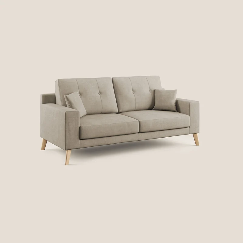 Danish canapé moderne en tissu doux imperméable T02 beige