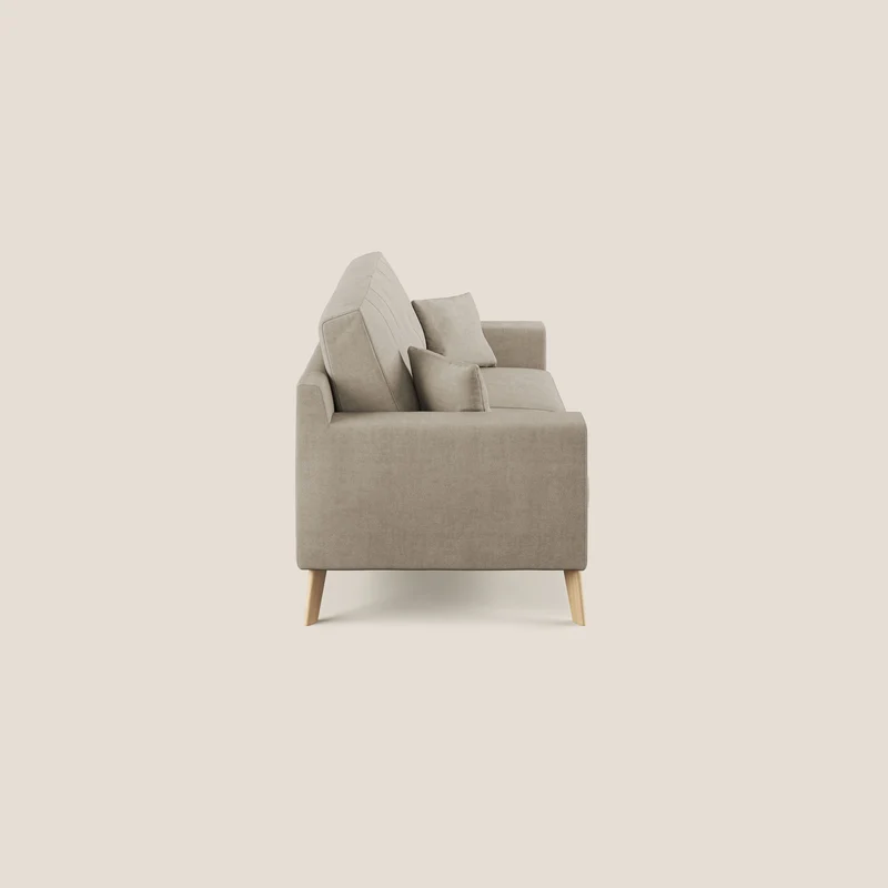 Danish canapé moderne en tissu doux imperméable T02 beige