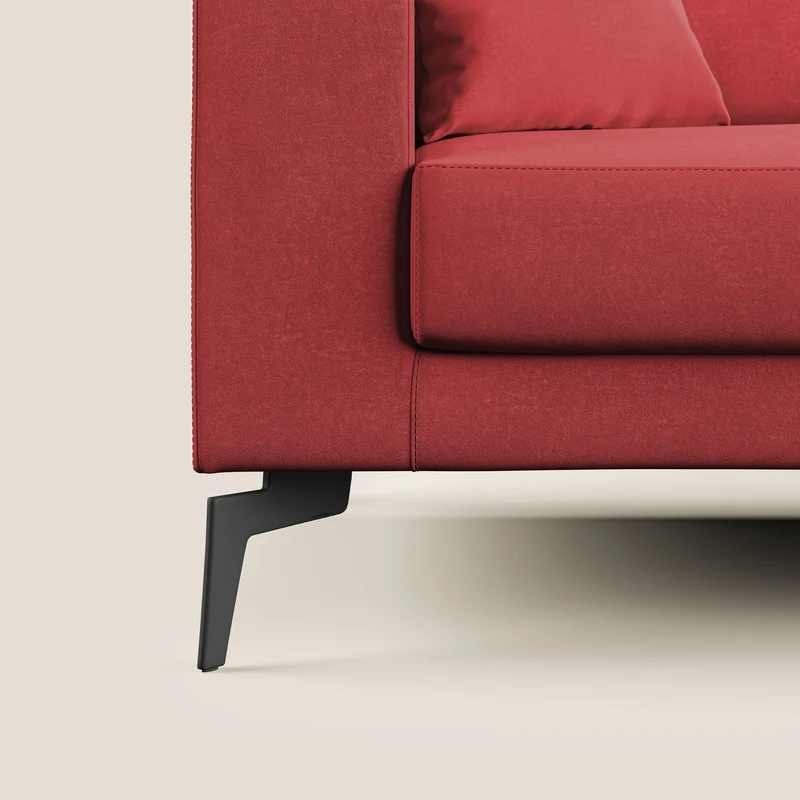 Prestige canapé d'angle moderne réversible en microfibre détachable T11 rouge