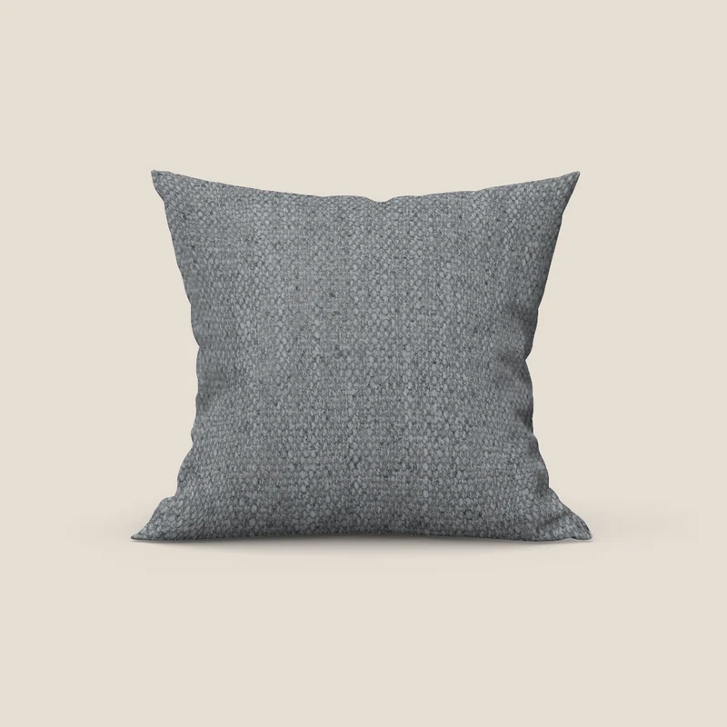 Levante coussin disponible en différentes couleurs en bouclette recyclée fraîche à trame mélangée détachable T16 gris