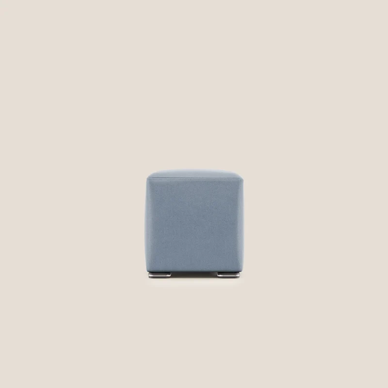Cube pouf en microfibre détachable T11 sucre glace