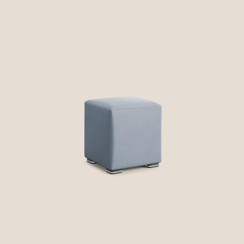 Cube pouf en microfibre détachable T11 sucre glace