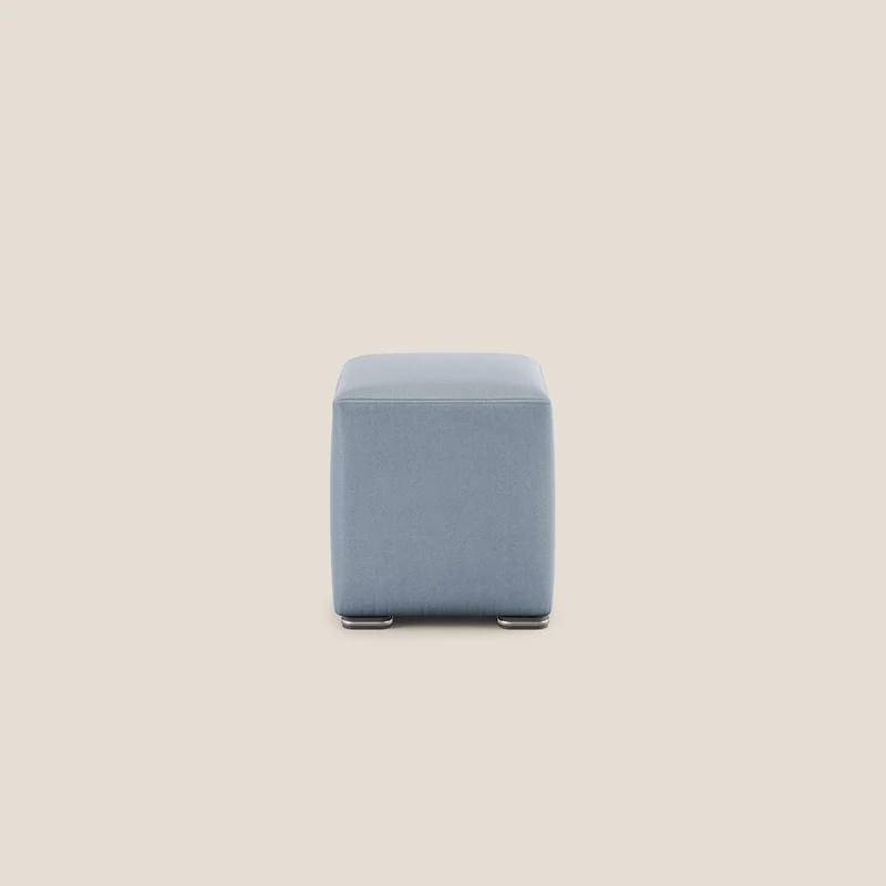 Cube pouf en microfibre détachable T11 sucre glace