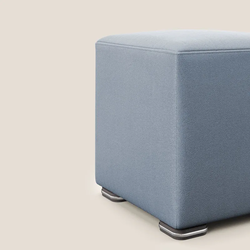 Cube pouf en microfibre détachable T11 sucre glace