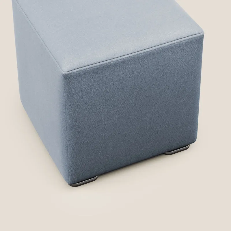 Cube pouf en microfibre détachable T11 sucre glace