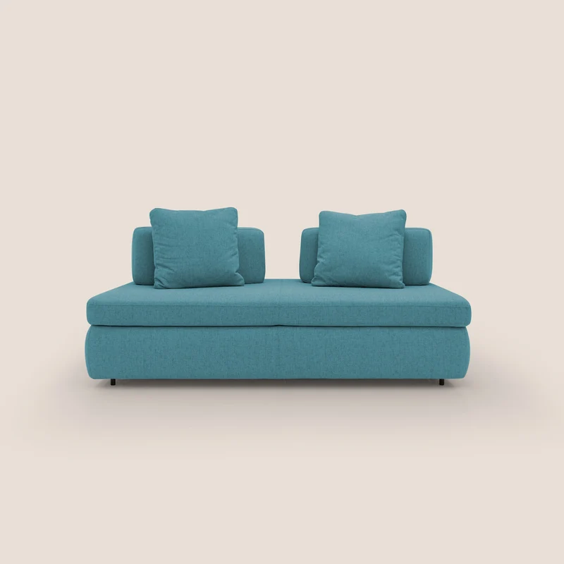 GRANSASSO Canapé convertible au design innovant en tissu imperméable T03 bleu ciel