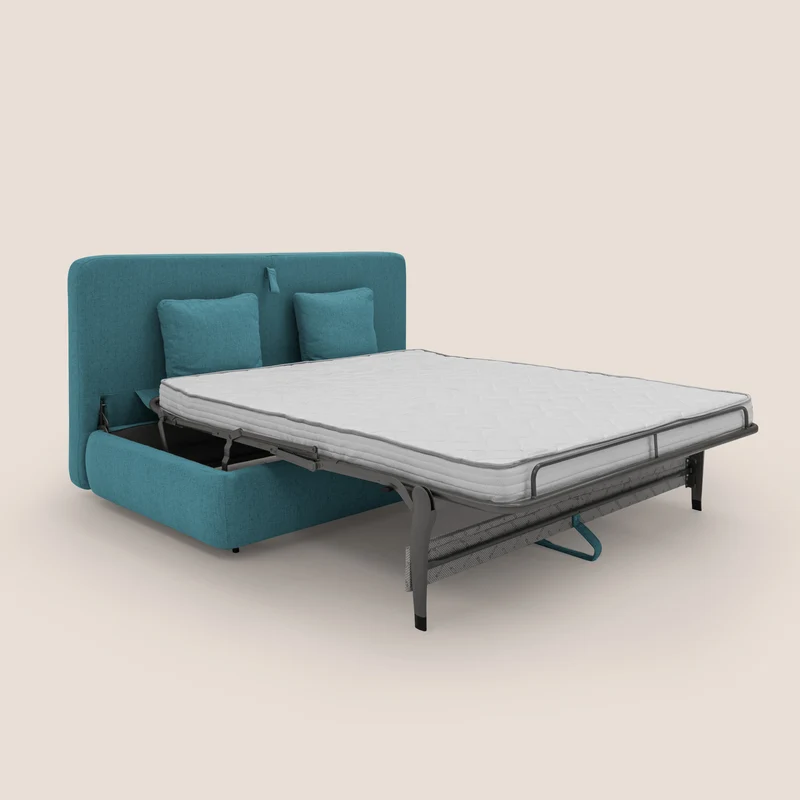 GRANSASSO Canapé convertible au design innovant en tissu imperméable T03 bleu ciel
