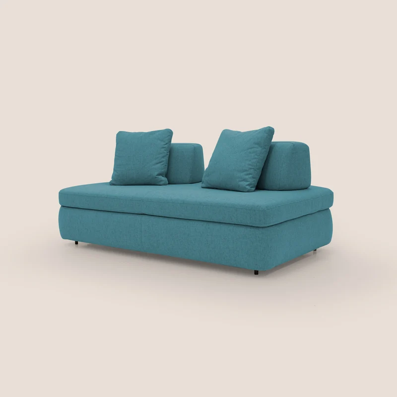 GRANSASSO Canapé convertible au design innovant en tissu imperméable T03 bleu ciel