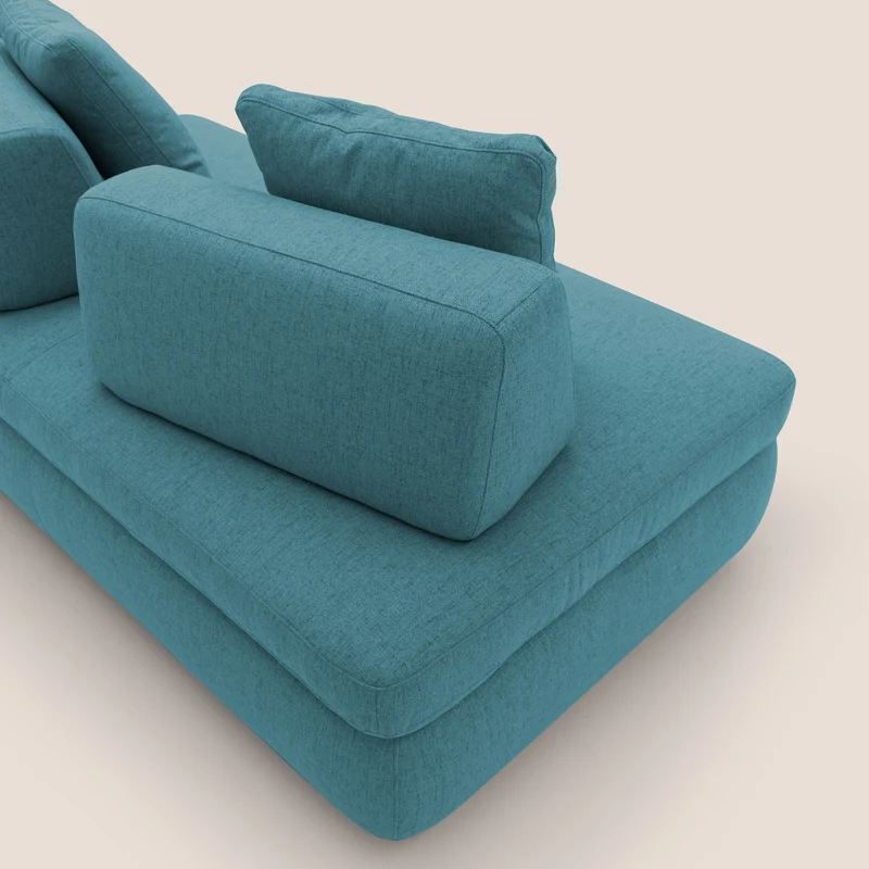 GRANSASSO Canapé convertible au design innovant en tissu imperméable T03 bleu ciel