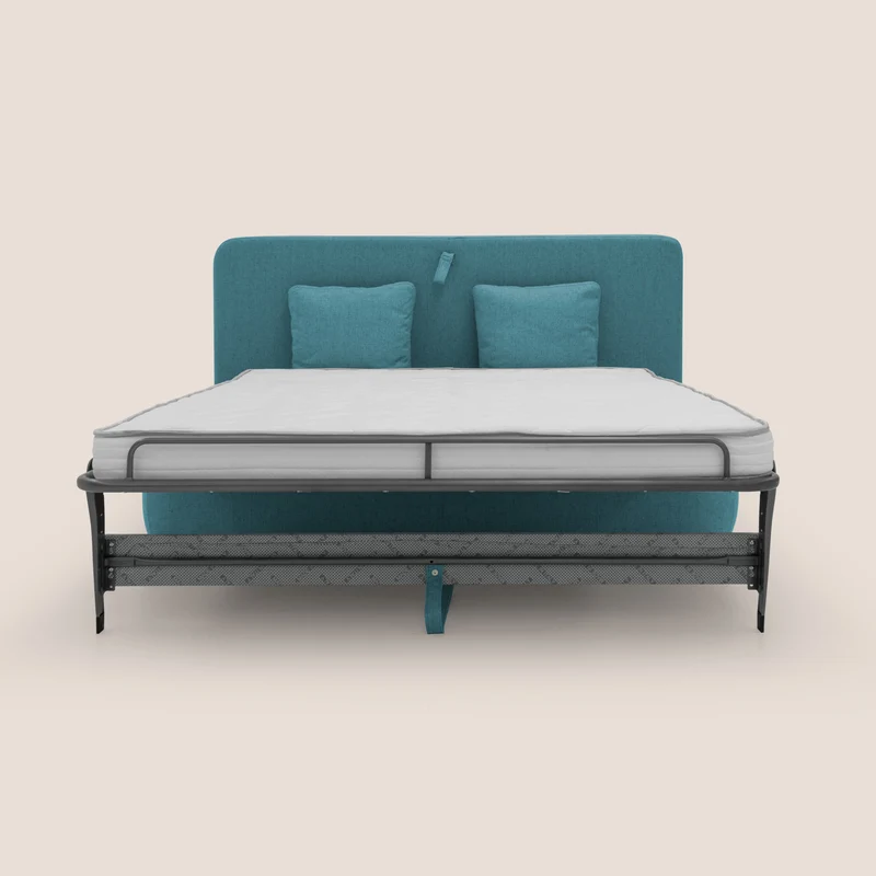GRANSASSO Canapé convertible au design innovant en tissu imperméable T03 bleu ciel