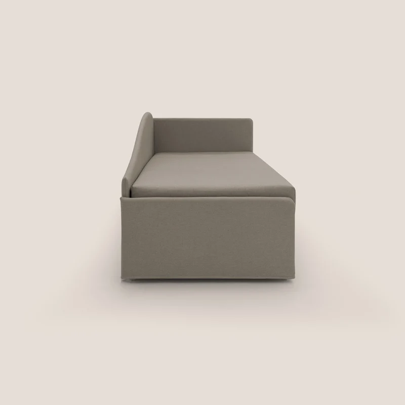 Nolo Canapé duplex avec lits jumeaux et tissu effet coton imperméable T13 Taupe tortora