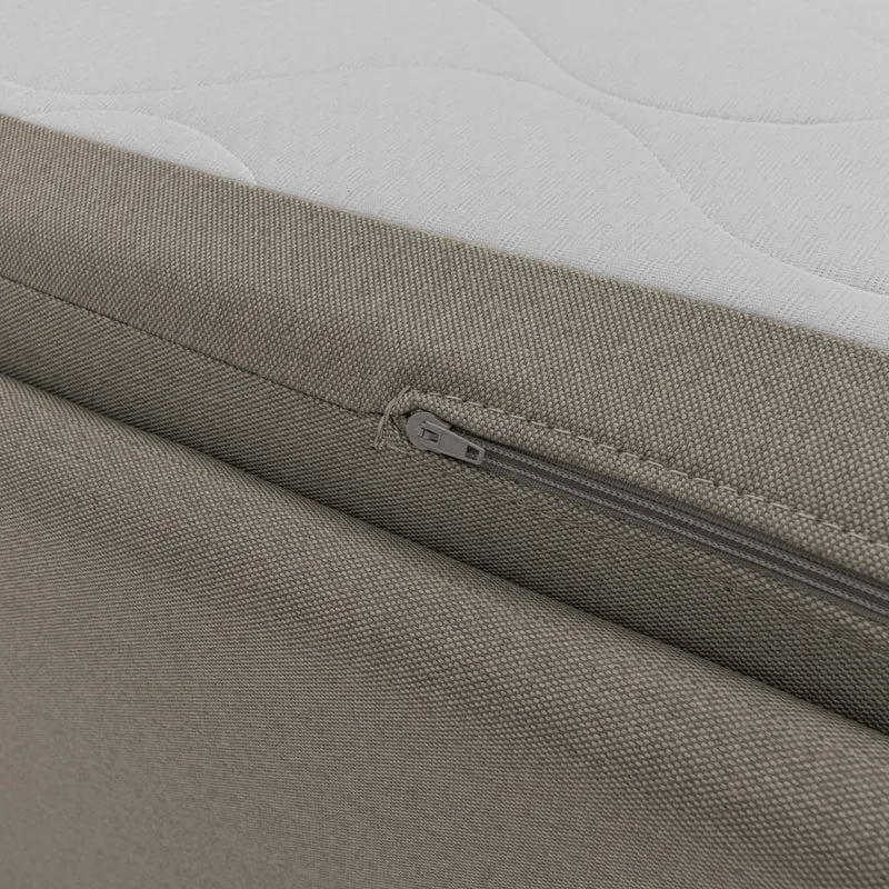 Nolo Canapé duplex avec lits jumeaux et tissu effet coton imperméable T13 Taupe tortora