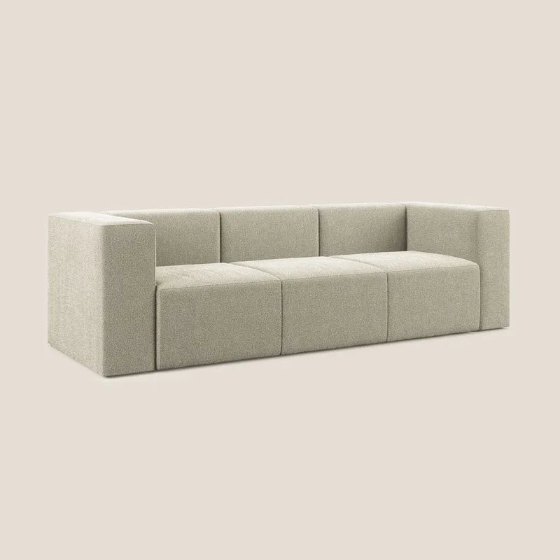 Nettuno canapé moderne modulable 3 assises en bouclette douce T07 beige
