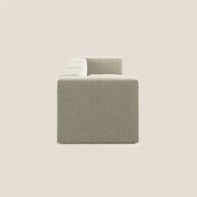 Nettuno canapé moderne modulable 3 assises en bouclette douce T07 beige