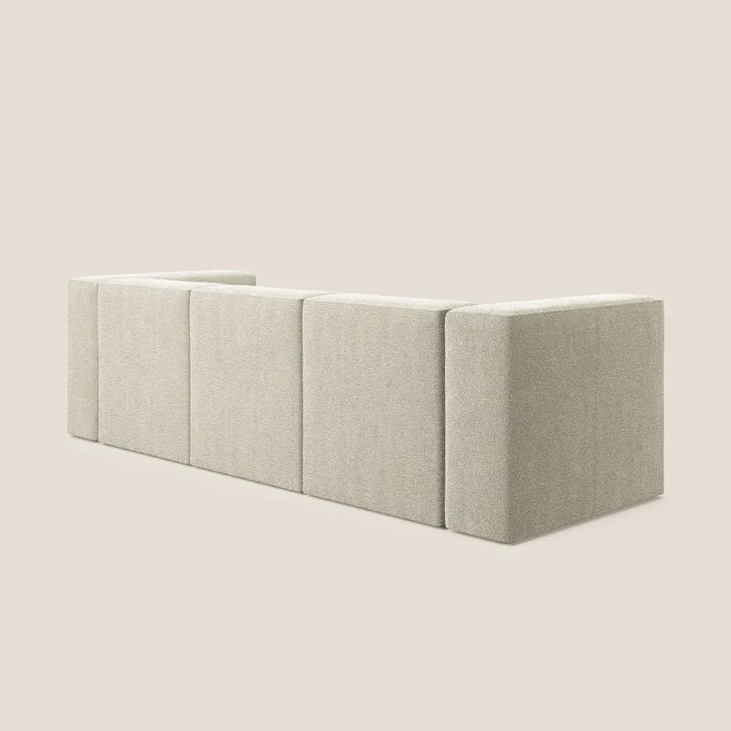 Nettuno canapé moderne modulable 3 assises en bouclette douce T07 beige