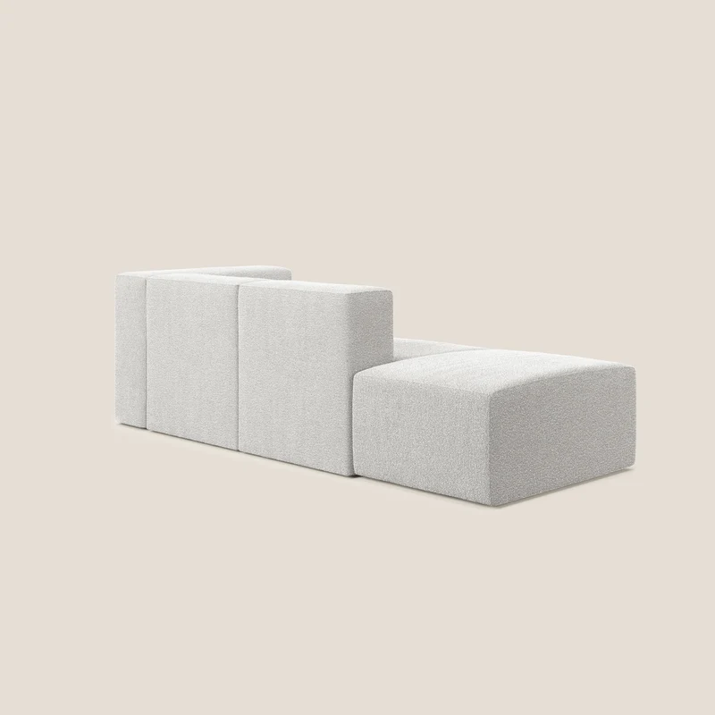 Nettuno canapé moderne modulable en bouclette douce T07 gris