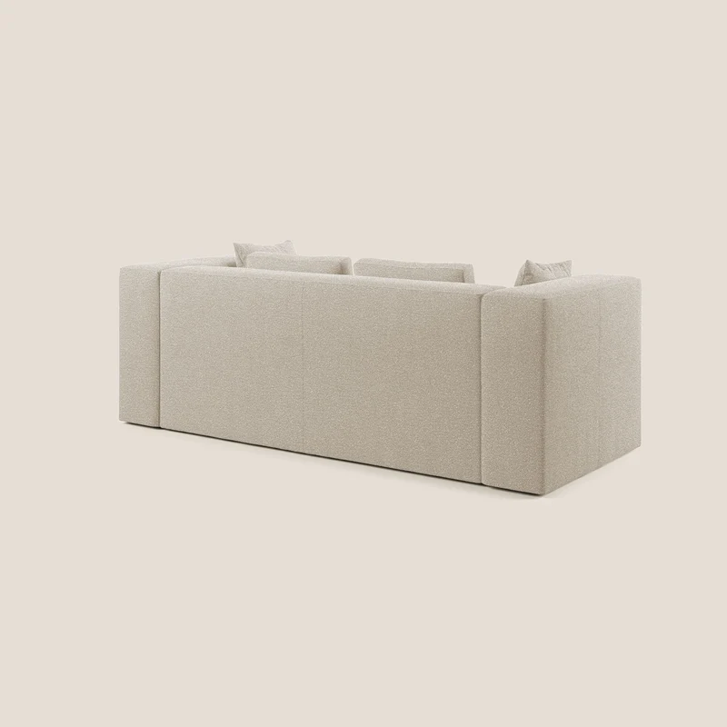 Nettuno canapé moderne modulable en bouclette douce T07 blanc