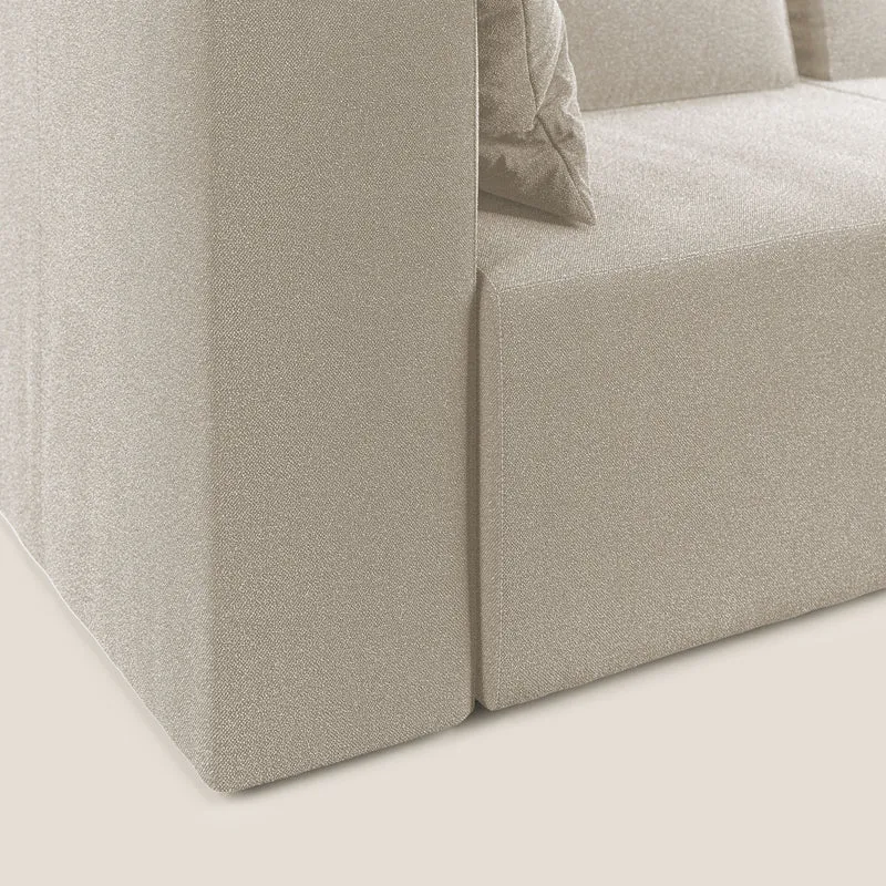 Nettuno canapé moderne modulable en bouclette douce T07 blanc