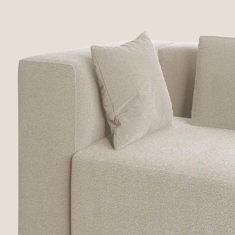 Nettuno canapé moderne modulable en bouclette douce T07 blanc