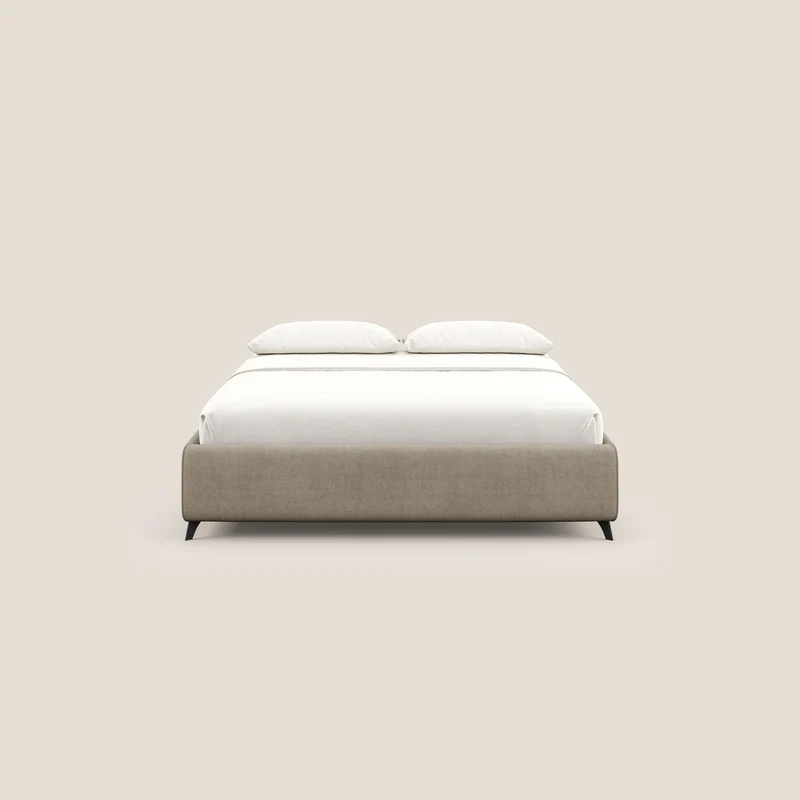 Sara sommier avec rangement en tissu imperméable T02 beige