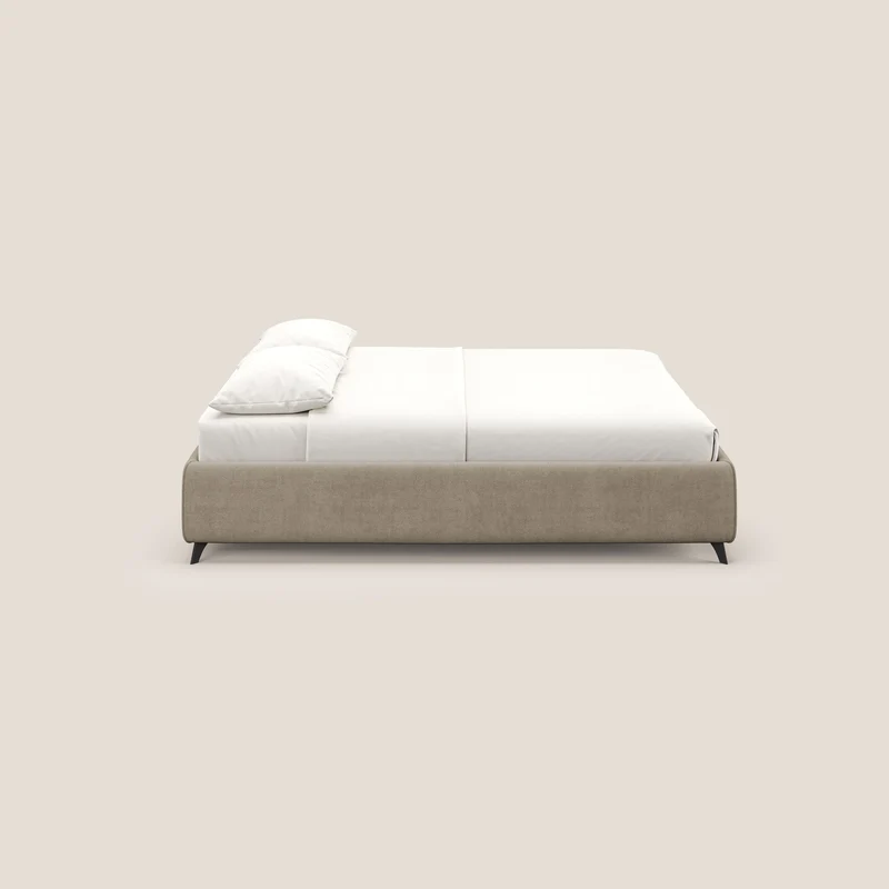 Sara sommier avec rangement en tissu imperméable T02 beige