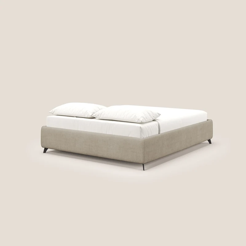 Sara sommier avec rangement en tissu imperméable T02 beige