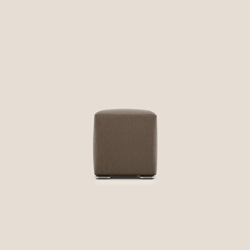 Cube pouf en tissu doux détachable T05 marron