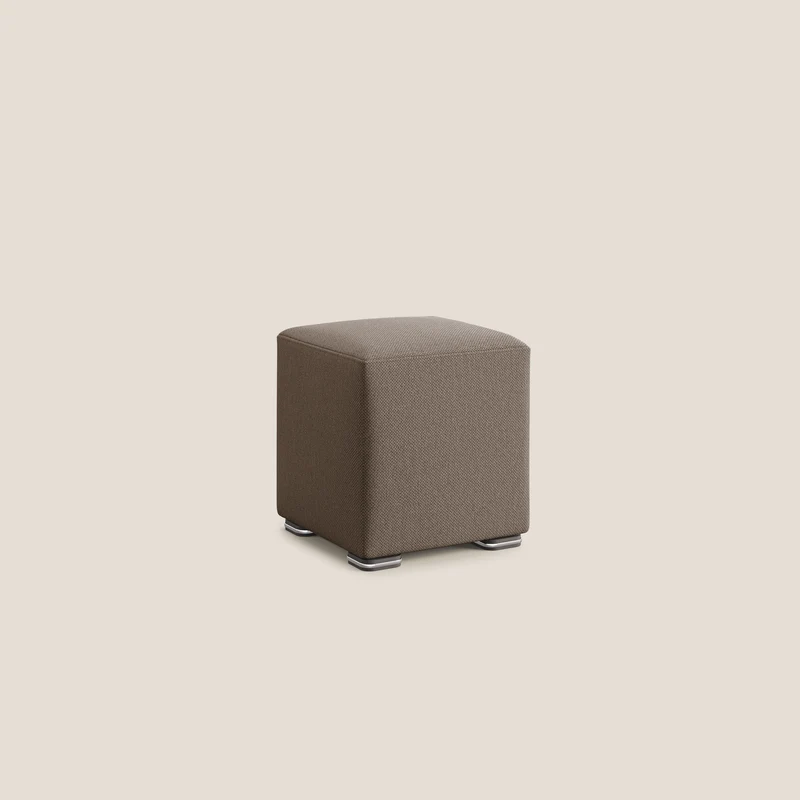 Cube pouf en tissu doux détachable T05 marron