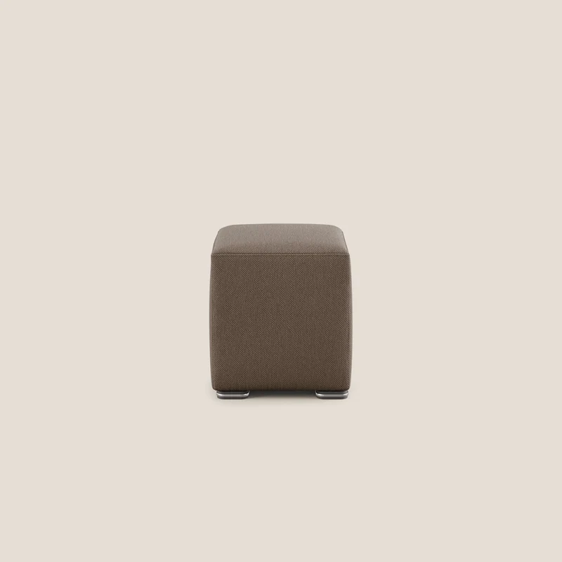 Cube pouf en tissu doux détachable T05 marron