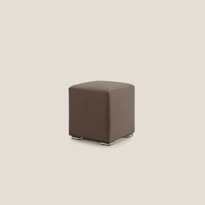 Cube pouf en tissu doux détachable T05 marron