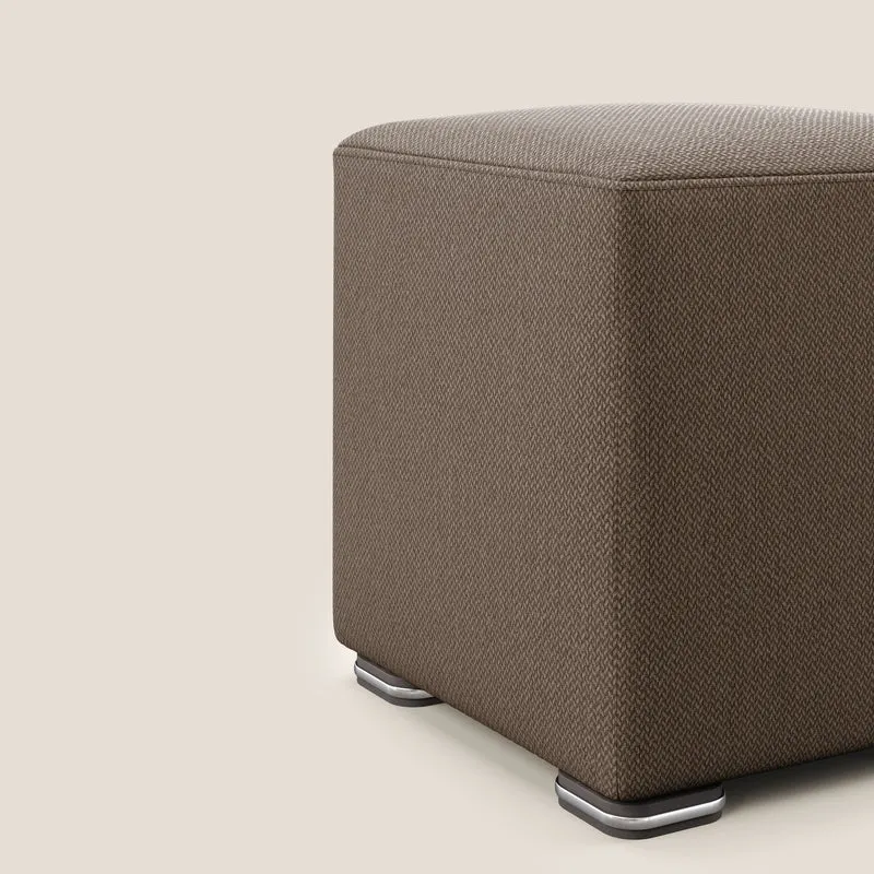 Cube pouf en tissu doux détachable T05 marron
