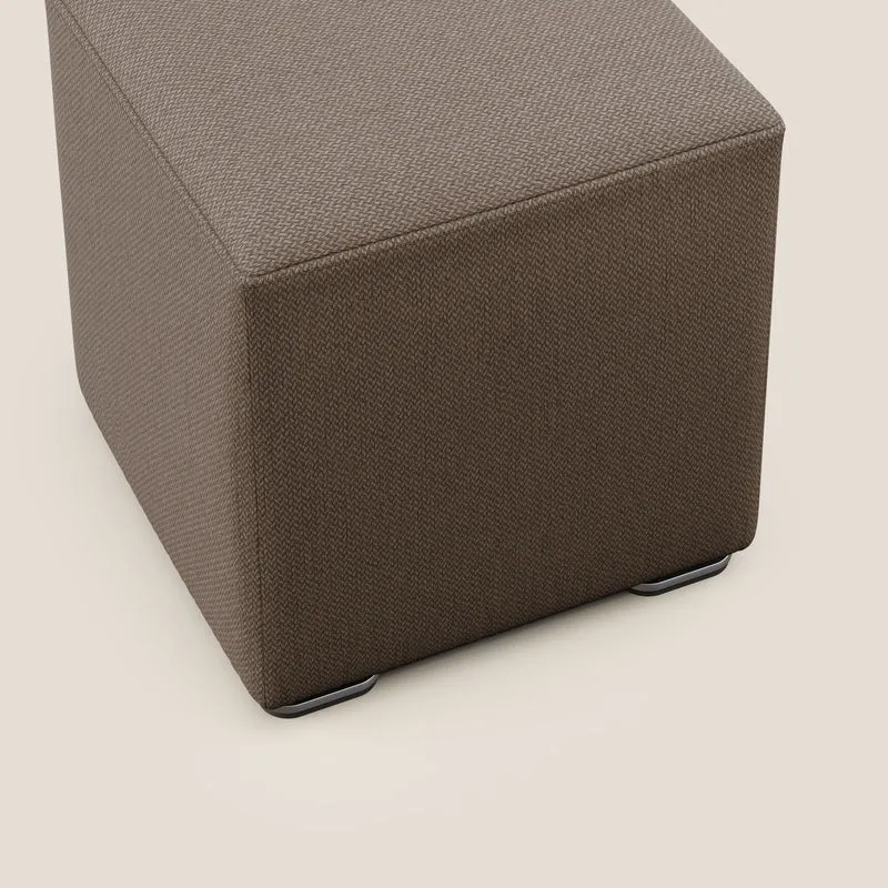 Cube pouf en tissu doux détachable T05 marron