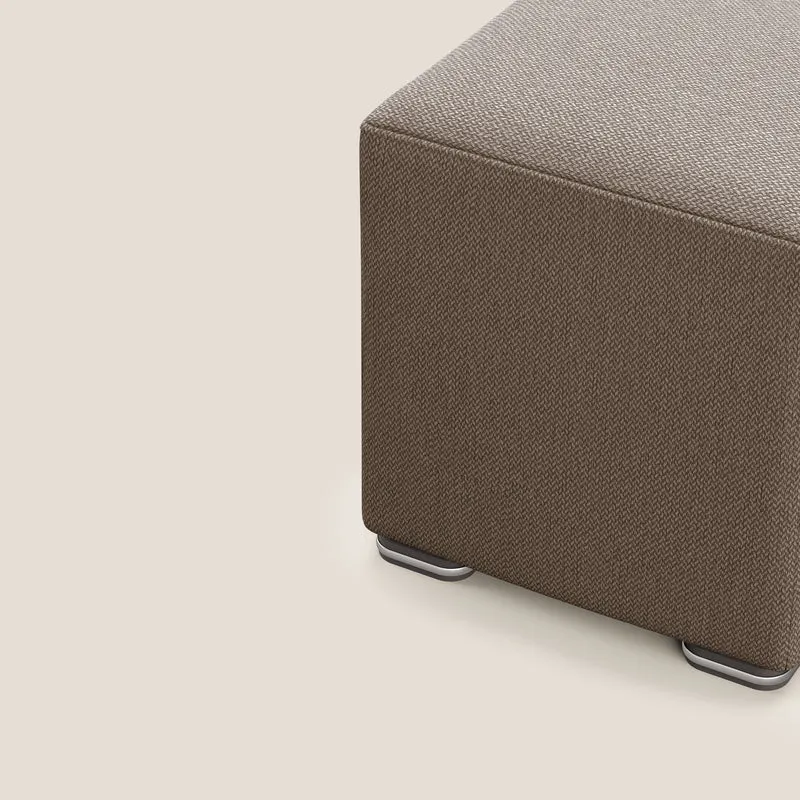 Cube pouf en tissu doux détachable T05 marron