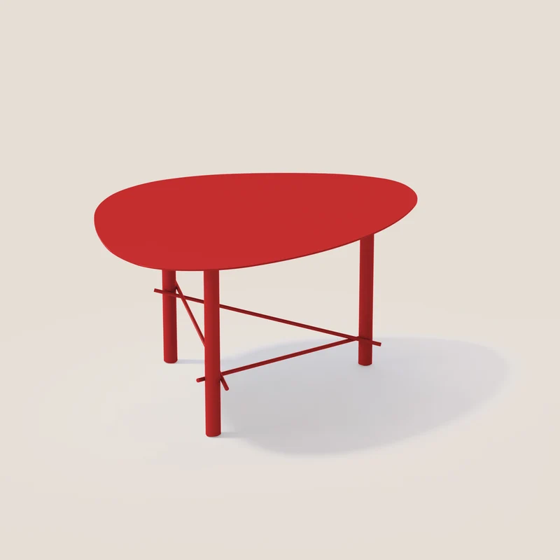 Cookie table basse de salon en métal coquelicot