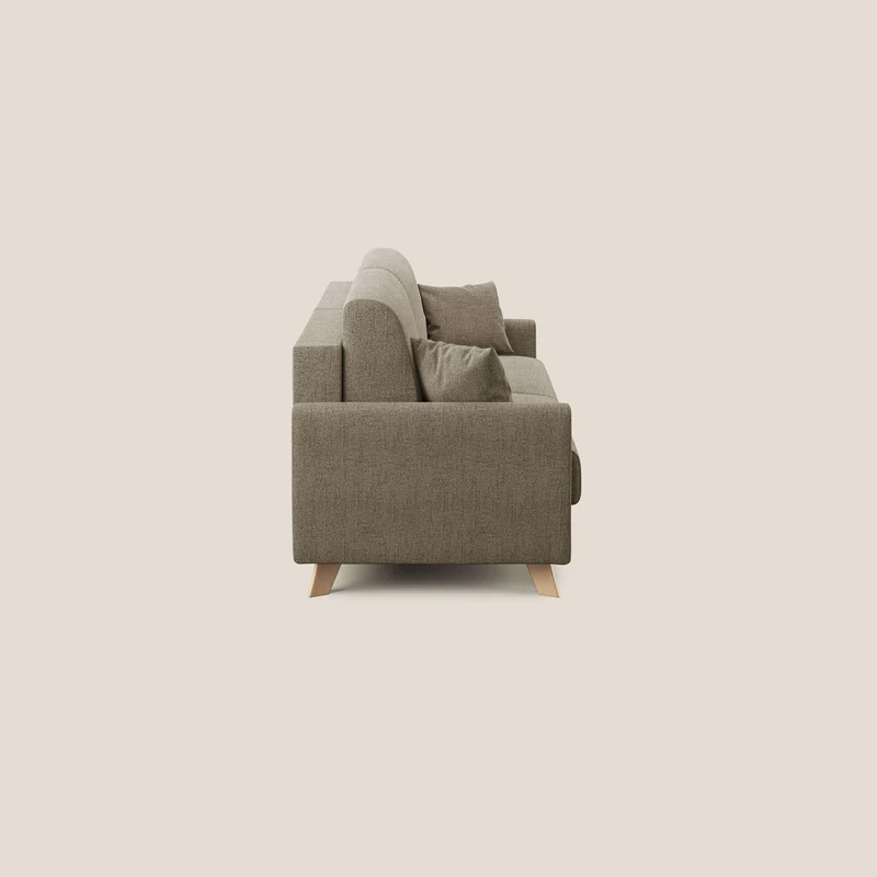 Edgar canapé convertible en tissu FELIS imperméable T03 marron