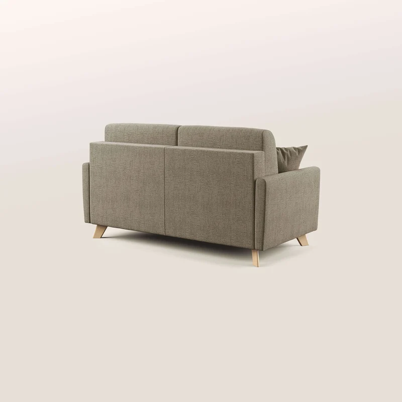 Edgar canapé convertible en tissu FELIS imperméable T03 marron